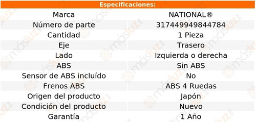 1- Maza Trasera Izq/der Sin Abs Mirage 97/99 National Foto 3