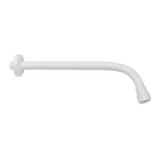 Braço Tubo Cano Chuveiro Pvc 90º Branco C/ Canopla - Amanco