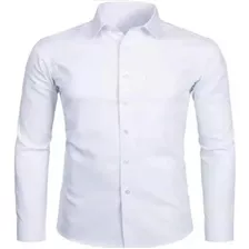 Camisa Colegial Cuello Corbata Blanca Adulto Manga Larga Dac