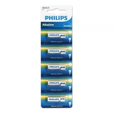 Pilha 23a Philips Power Alkaline Lr23p5b/97 Cilíndrica - Kit De 5 Unidades