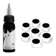 Tinta Preto Linha 30ml + 100 Batoques P Tattoo Tatuagem