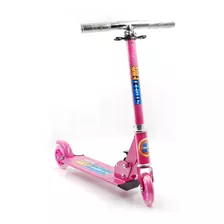 Patinete Scooter Infantil 2 Rodas Alumínio Rosa Para Meninas