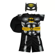 Fantasia Roupa Infantil Batman Herói Menino Mascara