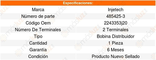 Bobina Encendido M30 6cil 3.0l 90_92 Injetech 8239111 Foto 4