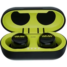 Fone De Ouvido Bluetooth Tws Mob 100eb Preto E Verde Waaw