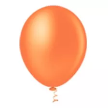 Bexiga Balões Liso Redondo Nº 5 Laranja - 50 Unid