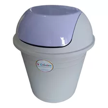 Recipiente Residuos/tacho De Basura Tapa Vaiven 8 Lt Colores