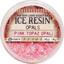 Opalos De Resina De Hielo-topacio Rosa