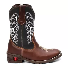 Bota Infantil Kids Texana Country Masculina Couro Delegada