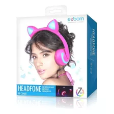 Fone De Ouvido Bluetooth Orelha De Gato Com Led Headfone