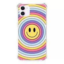 Capa Capinha Emoji Feliz Círculos Coloridos