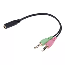 Cable Adaptador 3.5mm Para Audifonos Con Micrófono | Dfast
