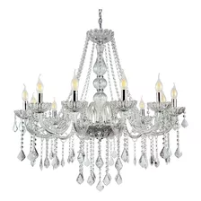 Lustre Candelabro Cristal Legitimo 12 Braços Inovartte Inl53