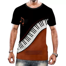 Camiseta Camisa Instrumento Piano Teclado Teclas Arte Som 9