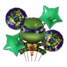 Bouquet 5 Pcs Tortuga Ninja Set De Globos