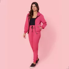 Conjunto Barbiecore Rosa Blusa E Calça Moletom Look Rosa