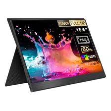  15.6'' Hdr 1080p Hdmi Portable Monitor, 60hz Refresh Rate 