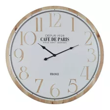 Reloj De Pared Mdf Aguja 60 Cm Ø X 4.5 Cm Espesor Natural