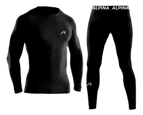 Conjunto Termico Alpina Remera + Calza Pantalon 