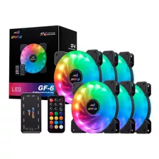 Kit 6 Com Coolers Gamer De Resfriamento Argb 120mm