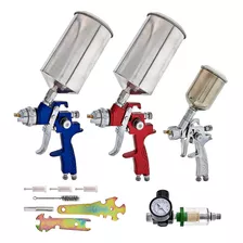 Tcp Global Brand Hvlp Spray Gun Set 3 Sprayguns With Cups A