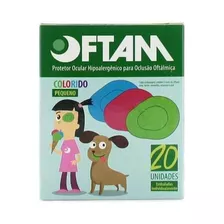 Protetor Ocular Infantil Colorido Com 20 Oftan