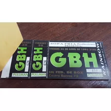 Entradas Concierto Gbh En Federacion De Box 4/1993 Exploited