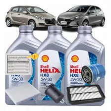 Kit Revisão Troca Oleo Hyundai Hb20 1.0 12v 80cv Shell