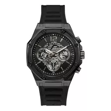 Reloj Guess Gw0263g4 Momentum Quartz Hombre Color De La Correa Negro Color Del Bisel Negro