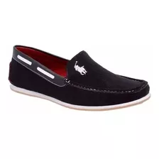 Sapato Mocassim Dockside Casual Masculino Camurça Preto