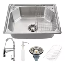 Torneira Gourmet + Cuba Inox + Acessórios Para Cozinha