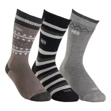 Medias Abrigo Sox Térmicas Hombre Puño Doble Pack X 3 Pares