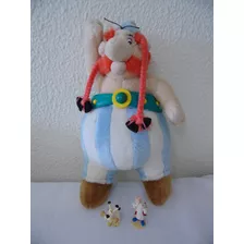 Brinquedo Antigo Boneco Obelix De Pelúcia 30 Cm + Brindes
