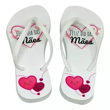 Chinelo Branco Personalizada Lembrancinha Mimo Mamãe Mãe