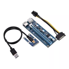 Adaptador Vertical Pci-e 1x A 16x+cable Molex A Sata