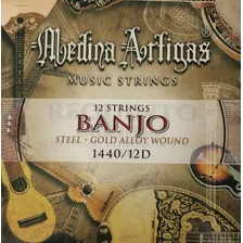 Encordado Banjo De 12 Cuerdas Medina Artigas Steel Gold