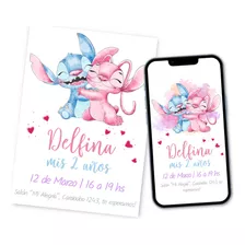 Kit Imprimible Stitch And Angel Invitaciones Candy Editable