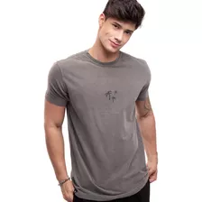 Camiseta Masculina Estampa Coqueiros Algodão Estonada Verão