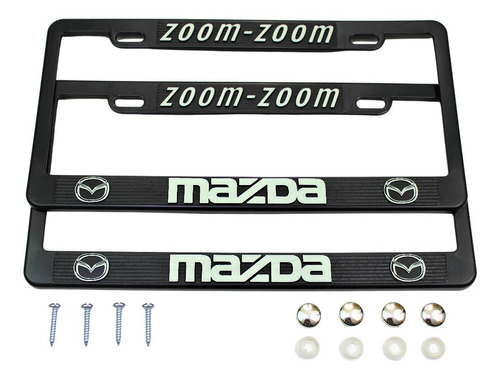 Porta Placas Mazda Reflejante Cubre Pijas Kit Foto 4