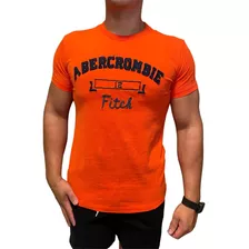 Camiseta Abercrombie And Fitch 12 Laranja Masculina