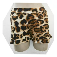 Lozavii Short Tiro Alto Volados Animal Print