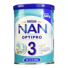 Leche De Fórmula En Polvo Sin Tacc Nestlé Nan Optipro 3 En Lata De 1 De 360g - 1 A 3 Años