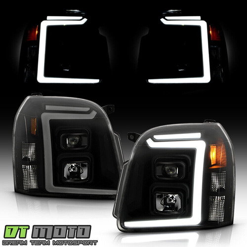 Par Faros Negro Ahumado Led Gmc Yukon Hybrid 2010 6.0l Foto 2