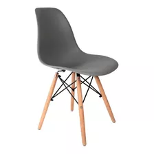 Cadeira De Jantar Empório Tiffany Eames Dsw Madera, Estrutura De Cor Cinza, 1 Unidade