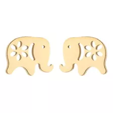 Aretes Elefante Casual Dama Pendientes Acero Inoxidable