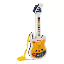 Guitarra Infantil C/ Microfone P/ Cantar C Som E Luz