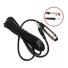 Cabo P10 Mono E Xlr Fêmea 5mts Para Microfone Mesa De Som