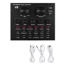 V8 Tarjeta De Sonido Conjunto De Audio Interfaz Mic