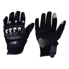 Guantes Protección Acero Motociclista Dedo Pantalla Táctil Color Negro Talla Xl