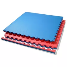 Plancha Tatami 1mt X 1mt X 4cm Rojo/azul